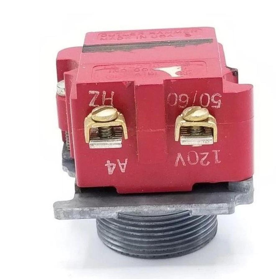 Used EATON CUTLER-HAMMER 10250T34AF INDICATOR LIGHT BASE, 120V, 50-60HZ