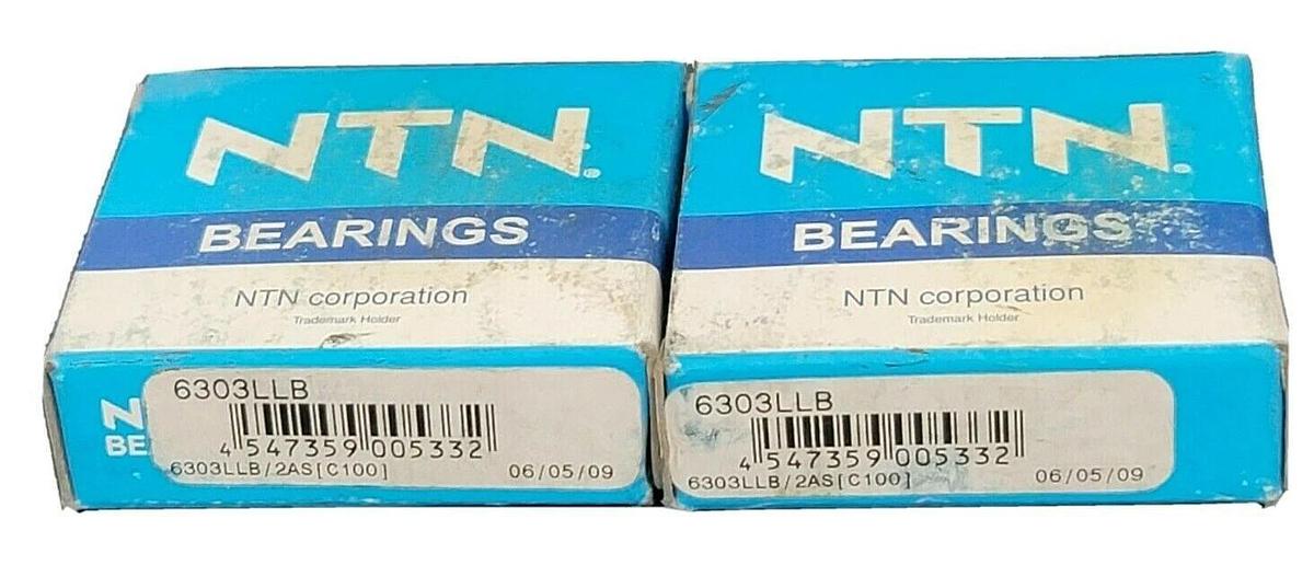Used LOT OF 2 NIB NTN 6303LLB SMALL SIZE BALL BEARING