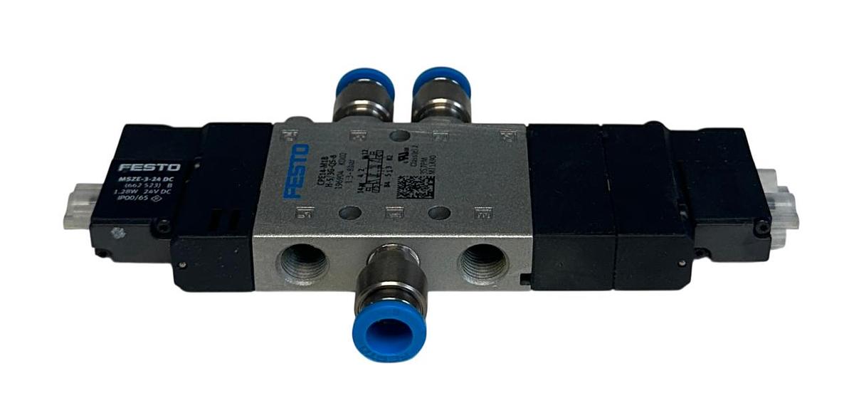 Used FESTO CPE14-M1BH-5/3G-QS-8 / 196904 PNEUMATIC SOLENOID VALVE 24VDC 1.28W NSMP