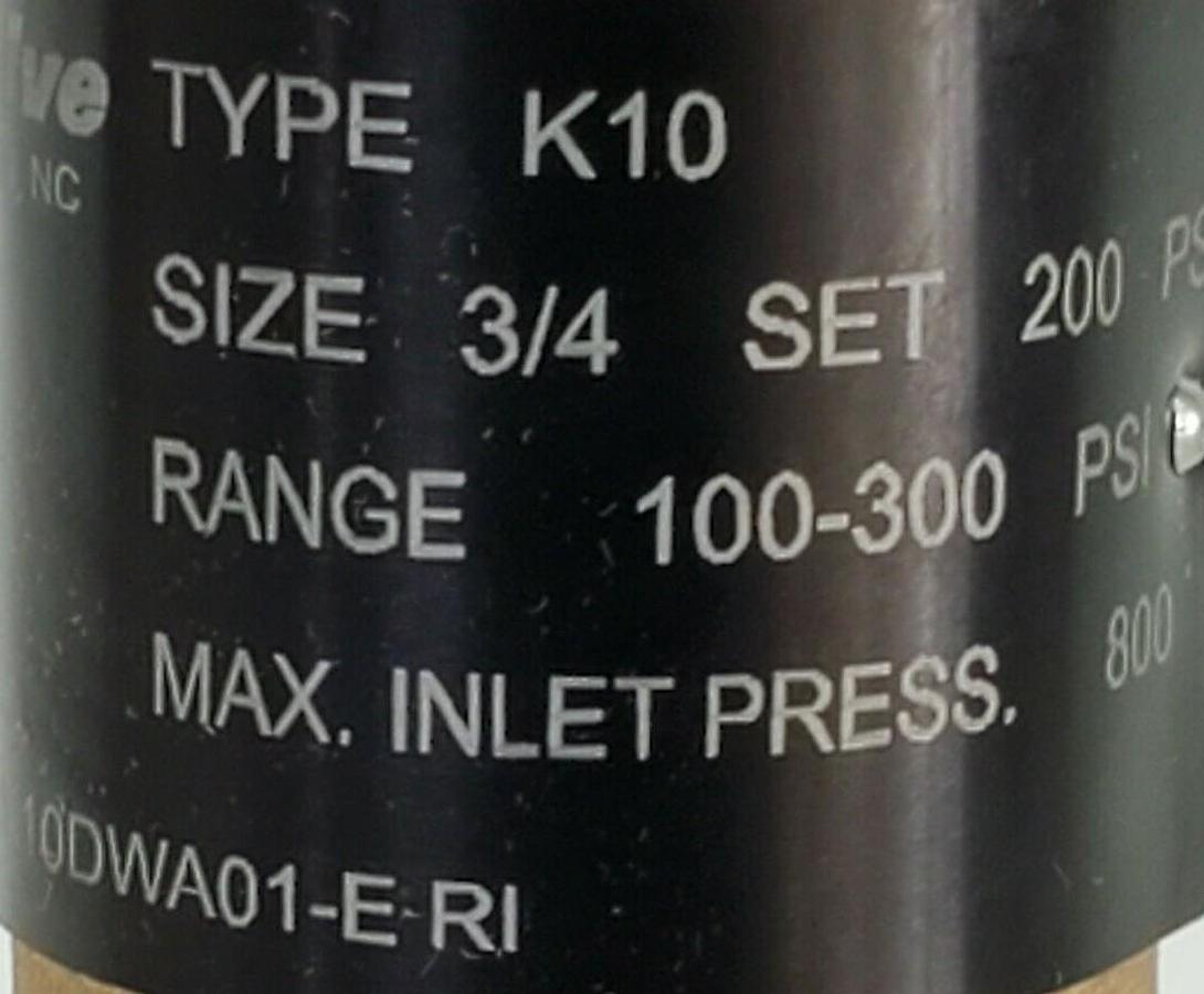 NIB CASH VALVE 3PZE3 BRONZE ADJUSTABLE BACK PRESSURE VALVE