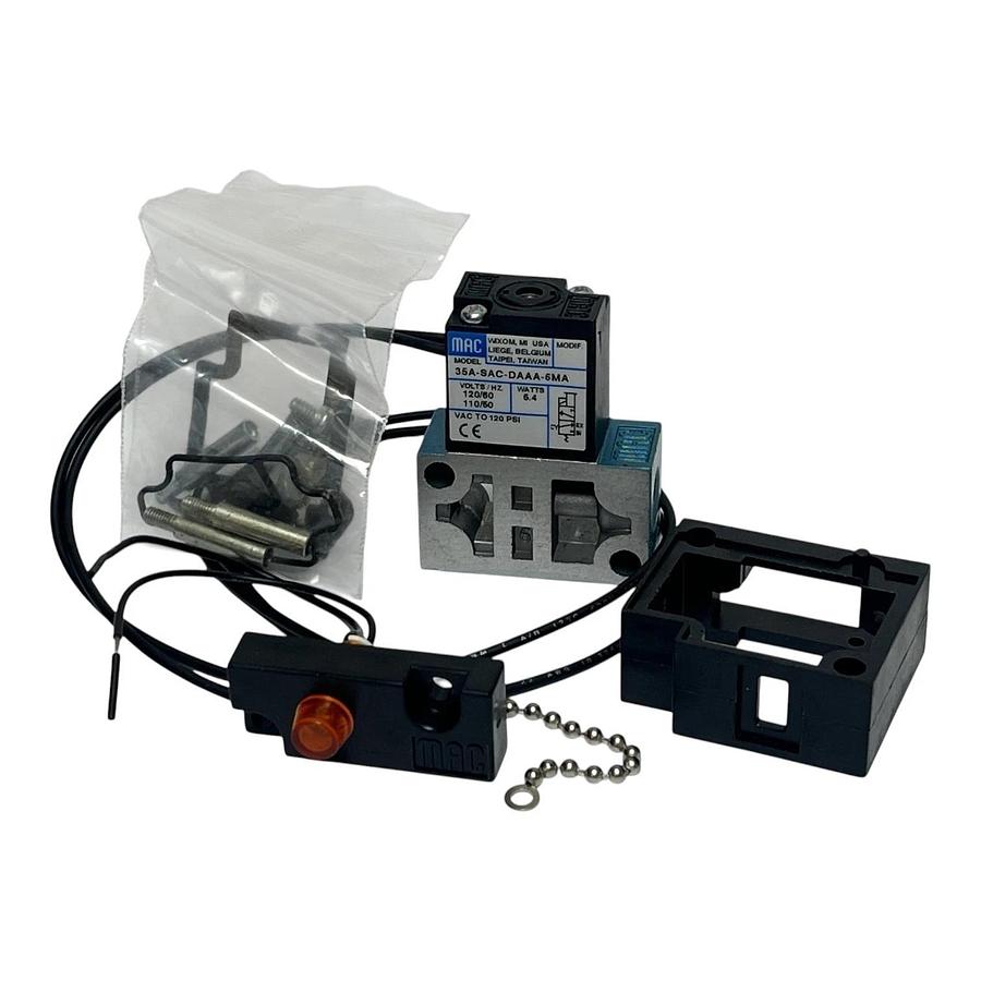 MAC Valves 35A-SAC-DAAA-6MA Solenoid Valve 35 Ser. w/ Manifold Installation Kit
