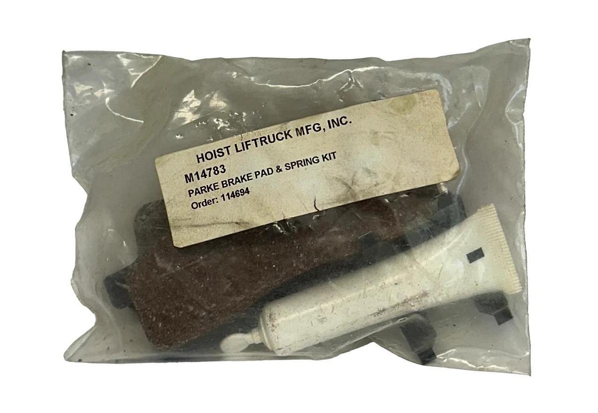 Used HOIST LIFTRUCK M14783 / 114694 OEM BRAKE PAD AND SPRING KIT FOR LIFTRUCK NSFS