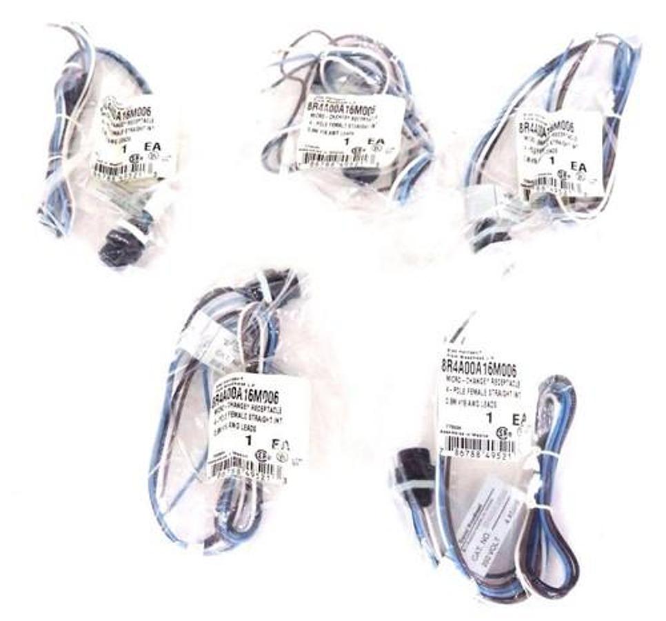 LOT OF 5 NEW BRAD HARRISON 8R4A00A16M006 RECEPTACLE