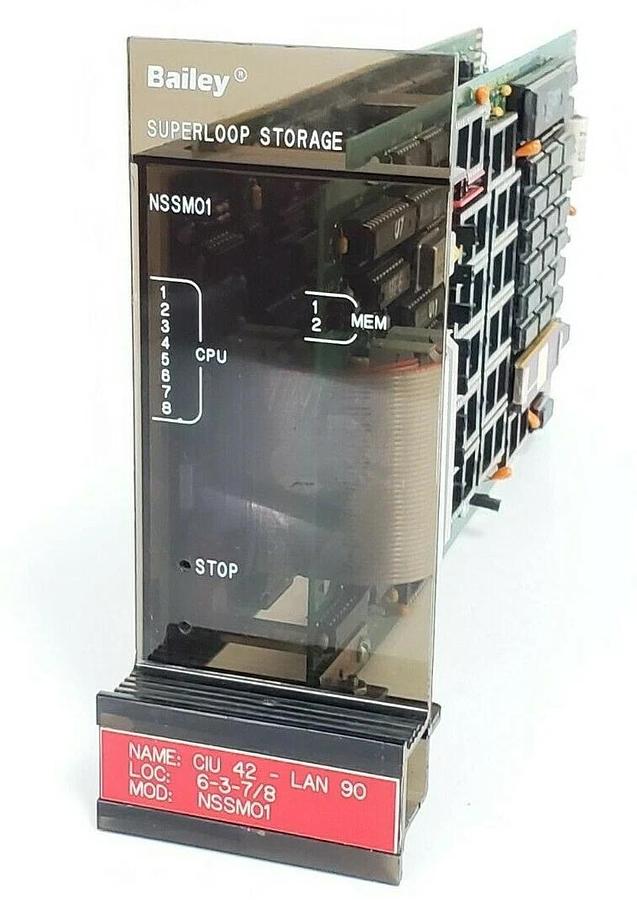 Used BAILEY CONTROLS NSSM01 MODULE SUPER LOOP STORAGE 5-15VDC 27.4VA