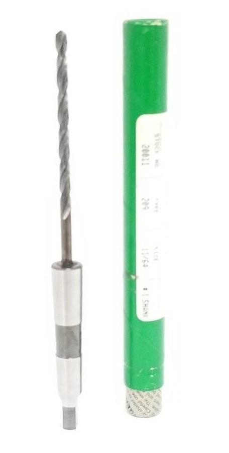 Used NEW PRECISION 20011 TYPE 209 HIGH SPEED STEEL TWIST DRILL TAPER SHANK, 11/64"