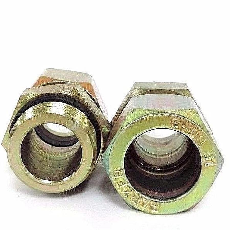 Used BOX OF 2 NEW PARKER 16 F5BU-S STRAIGHT THREAD CONNECTOR 16 BU-S