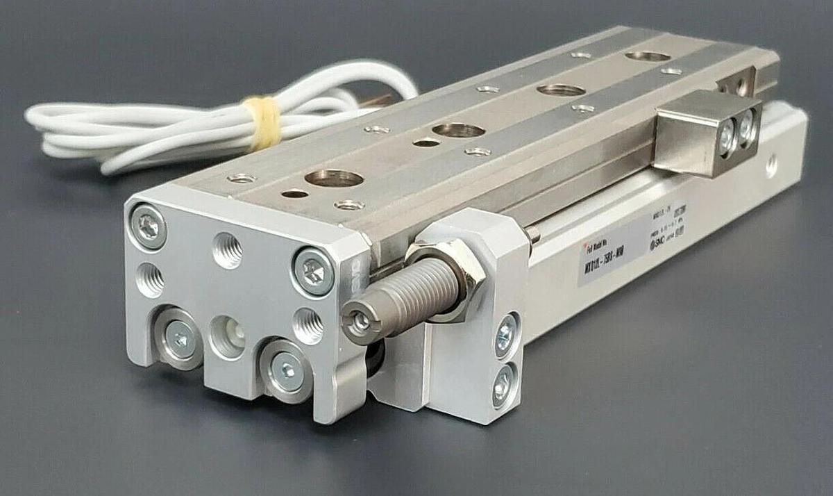 Used NEW SMC MXQ12L-75BS-M9B CYLINDER SLIDE TABLE MXQ12L75BSM9B, 0.15~0.7 MPa