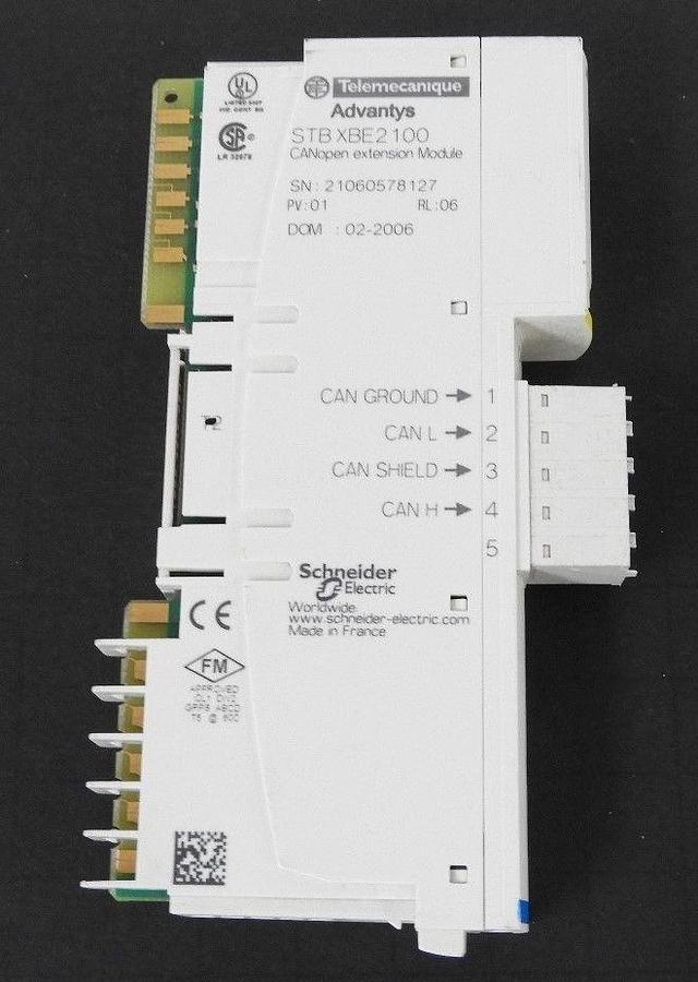 Used SCHNEIDER ELECTRIC TELEMECANIQUE STBXBE2100 ADVANTYS CANOPEN EXTENSION MODULE