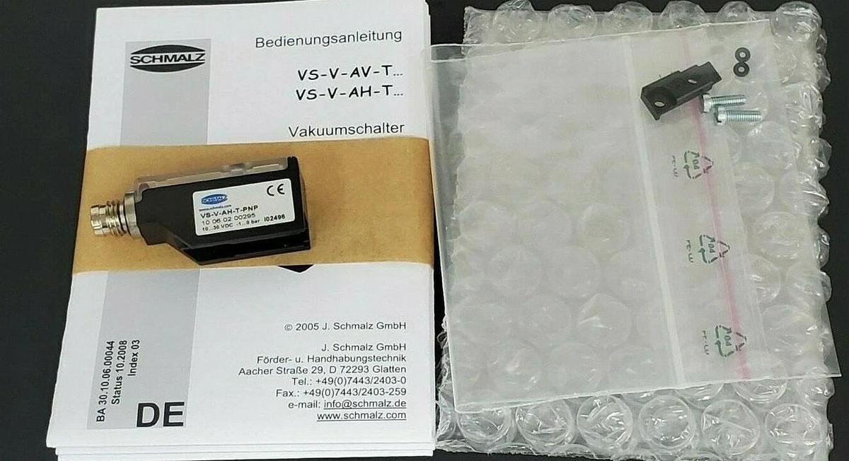Used NIB SCHMALZ VS-V-AH-T-PNP VACUUM SWITCH VSVAHTPNP