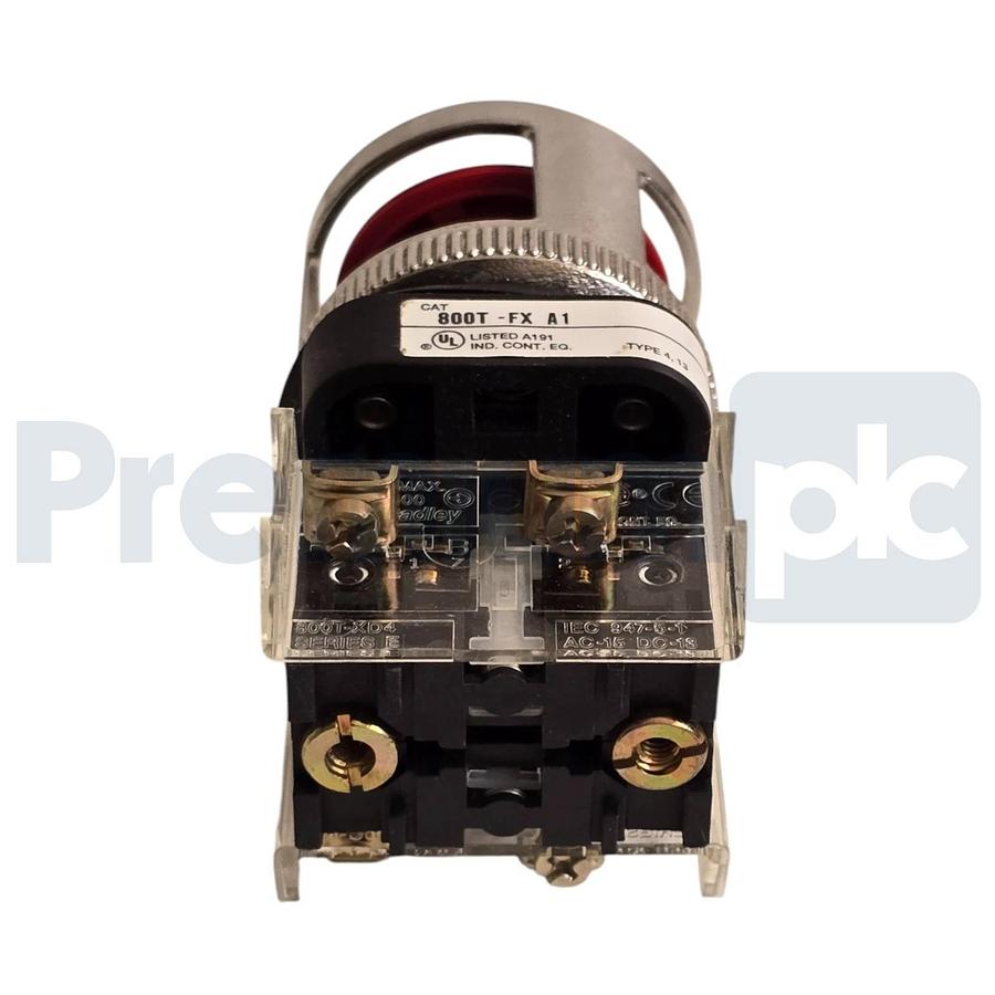 ALLEN BRADLEY 800T-FX6A1 /T 30mm RED 2-POS. PUSH/PULL PB 800TFXA1 w/GUARD NSNP