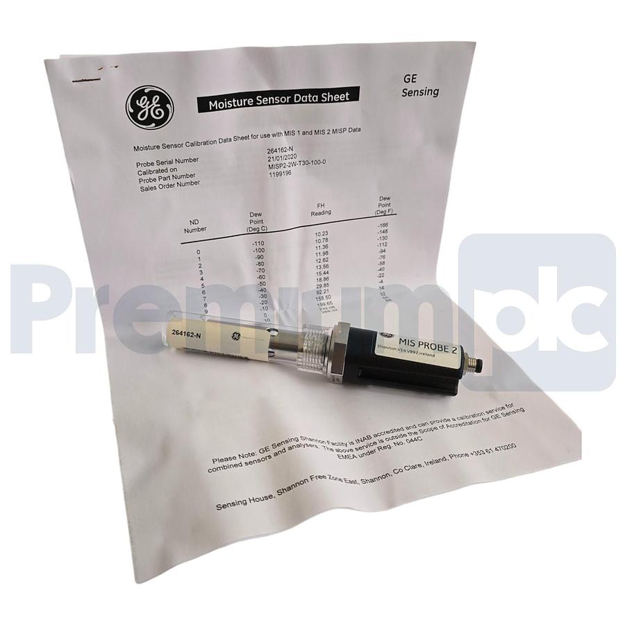 Used GE Sensing Panametrics MISP2 MOISTURE SENSOR MIS PROBE 2 MISP2-2W-T30-1000 NSNP