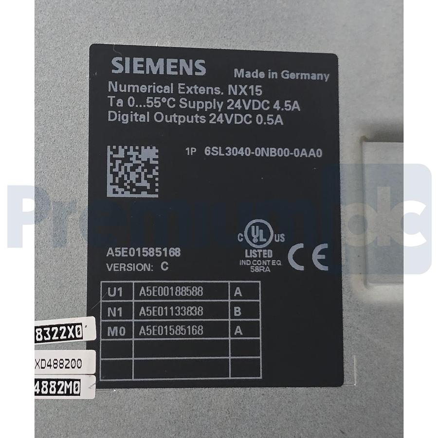 Used Siemens 6SL3040-0NB00-0AA0 SINAMICS NX15 Numerical Control Extension Ver. C REP.