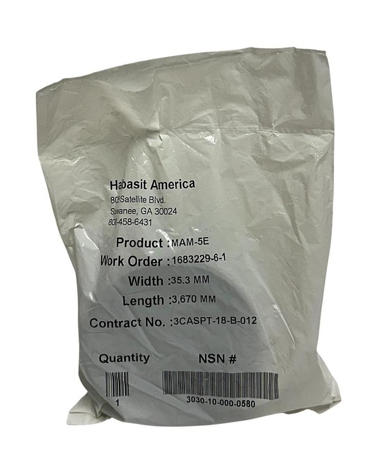 Used 3 HABASIT AMERICA MAM-5E / MAM5E CONVEYOR BELTS W: 35.3mm L: 3,670mm NSFS