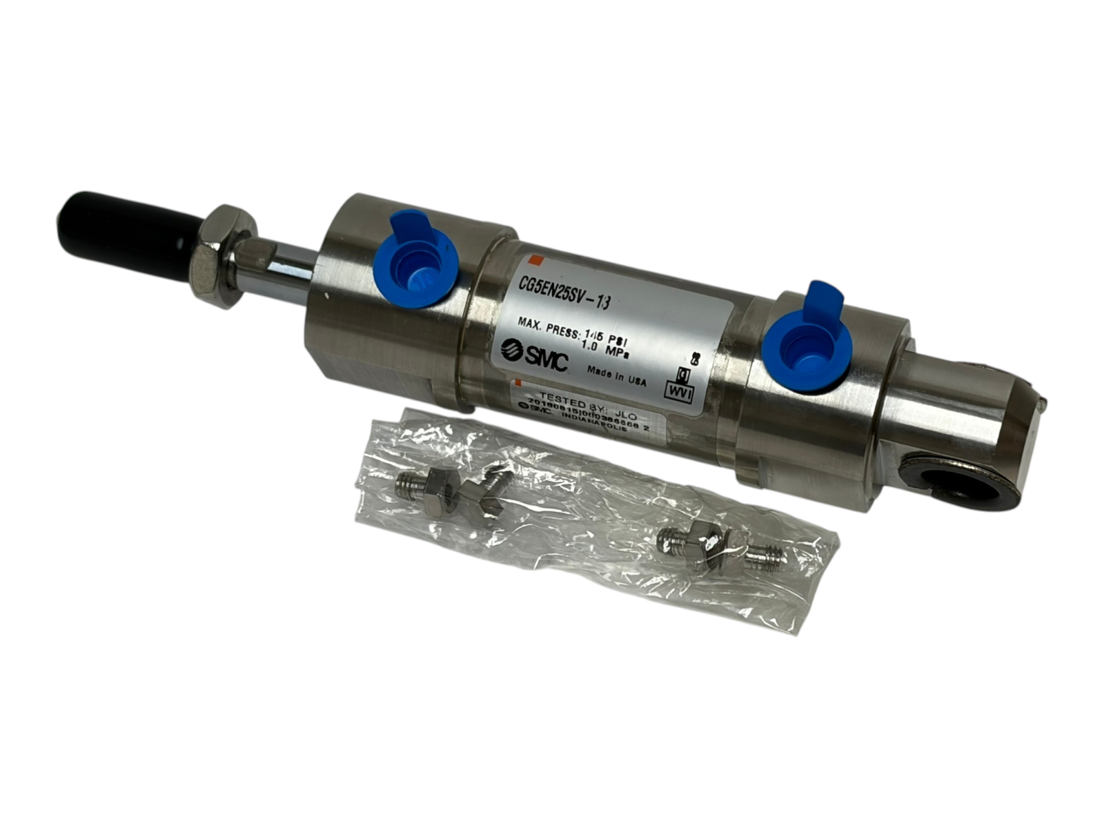 Used SMC CG5EN25SV-13 Stainless Steel Double Acting Pneumatic Air Cylinder