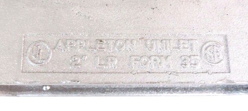Used NIB APPLETON LR200-M CONDUIT BODY FORM 35, 2'', LR200M