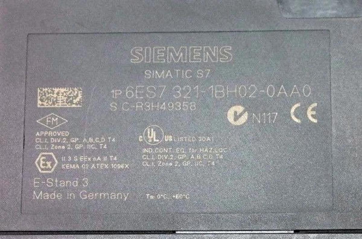 Used SIEMENS 6ES7 321-1BH02-0AA0 SIMATIC S7 OUTPUT MODULE 6ES73211BH020AA0