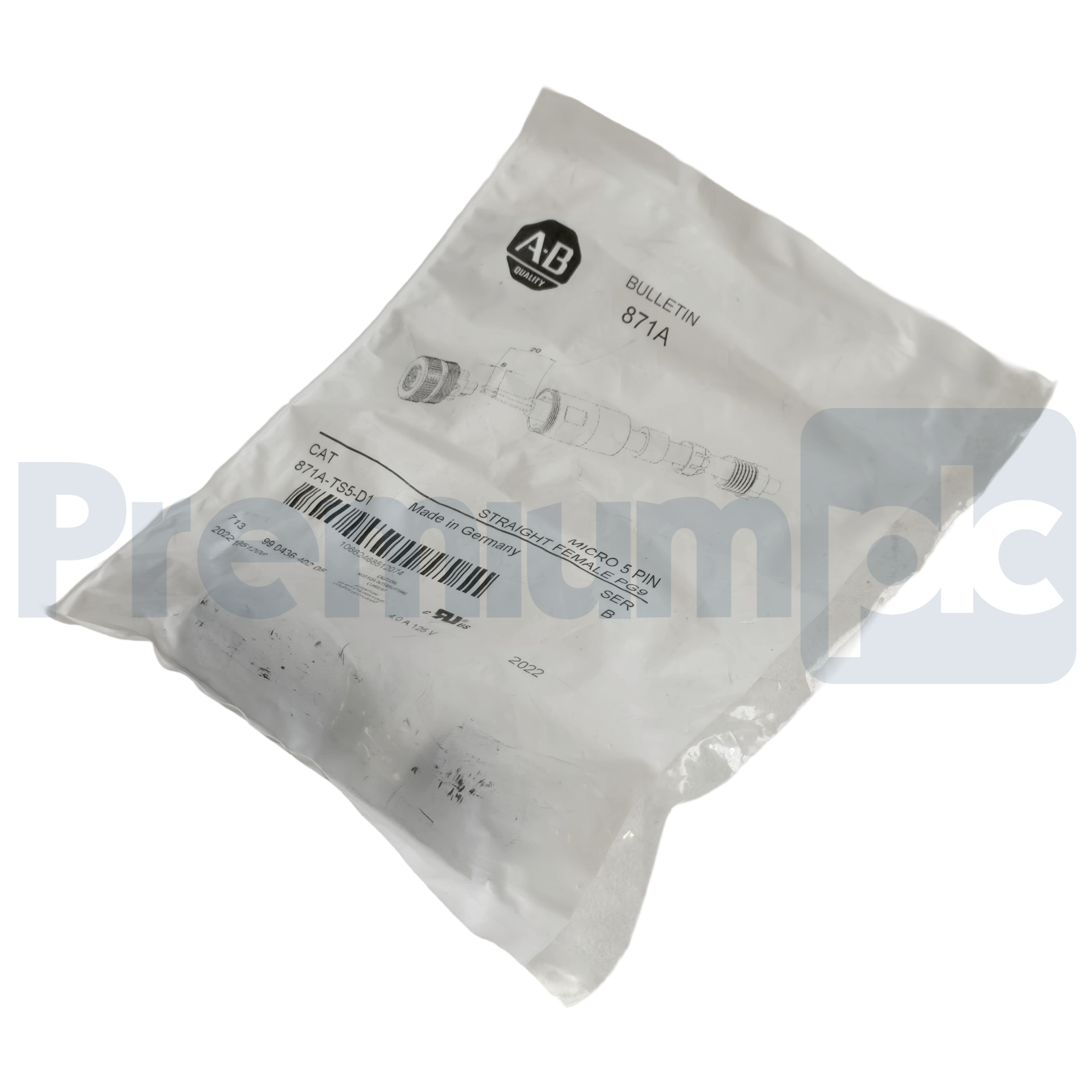 Allen-Bradley 871A-TS5-D1 /B Micro 5-Pin Straight Female PG9 Connector M12 NSFS