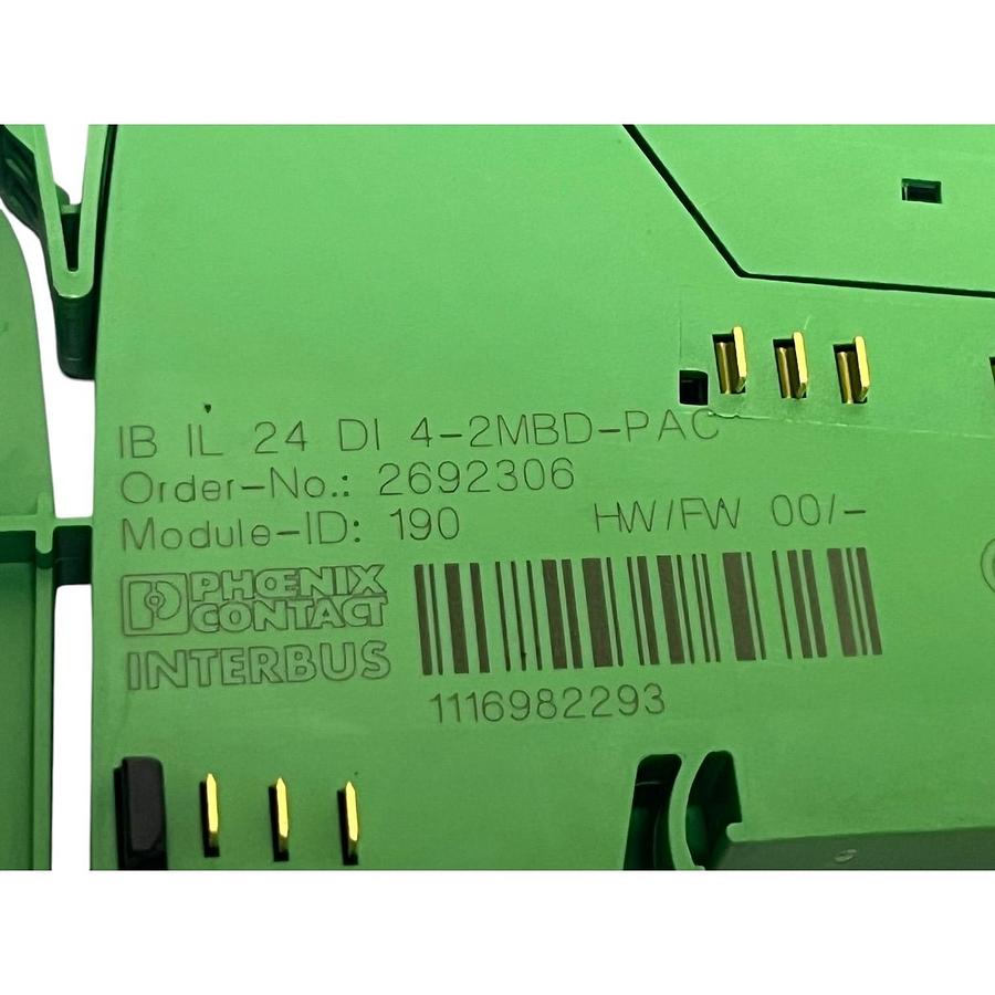 Used Lot of 2 Phoenix Contact 2862026 IB IL 24 DI 4-2MBD-PAC Digital Input Modules