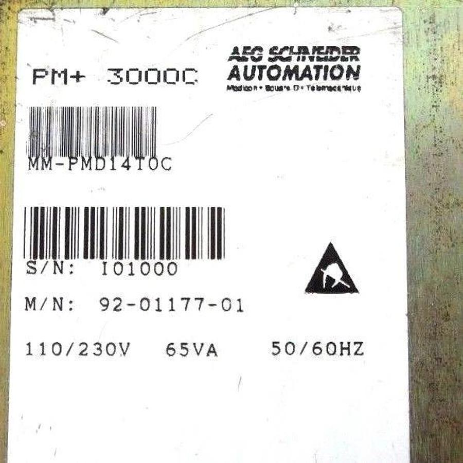 Used MODICON MM-PMD14T0C PANELMATE PLUS PM+ 3000C, 92-01177-01, 110/230V, 65VA, 50/60