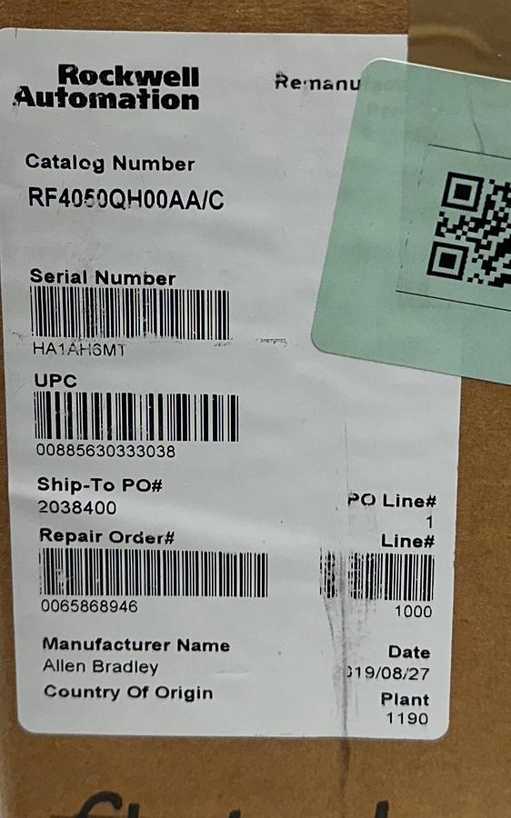 Refurbished ALLEN BRADLEY F-4050-Q-H00AA /A ULTRA SERIES AC SERVO MOTOR 193493 2.5kW REMAN