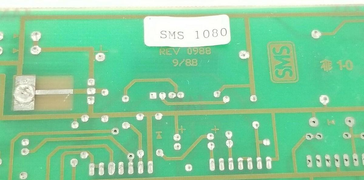 Used SAMTEC SMS-1080 CONTROL BOARD REV: 0988 P/N: 1080 SMS1080