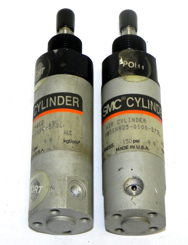 Used LOT OF 2 NEW SMC NCDGNN25-0100-B73L AIR CYLINDERS NCDGNN250100B73L