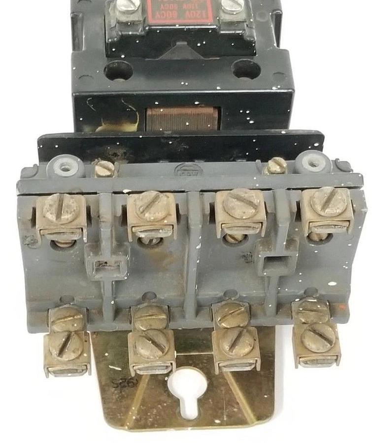 Used ALLEN BRADLEY 702-BOD93 SIZE 1 CONTACTOR SER. K W/ 71A86 COIL 110-120V 50-60CY