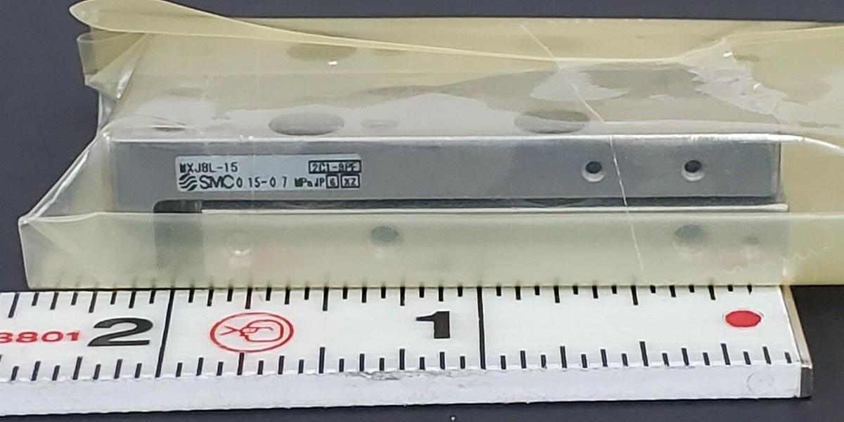 NEW SMC MXJ8L-15 PRECISION AIR SLIDE TABLE CYLINDER MXJ8L15