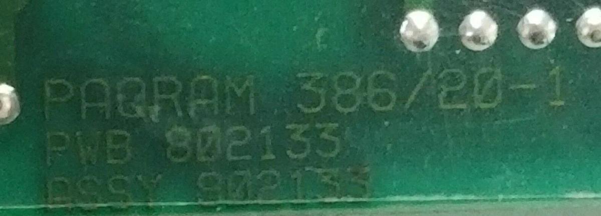 Used CUMULUS CORPORATION PAQRAM 386/20-1 PWB 802133, ASSY 902133