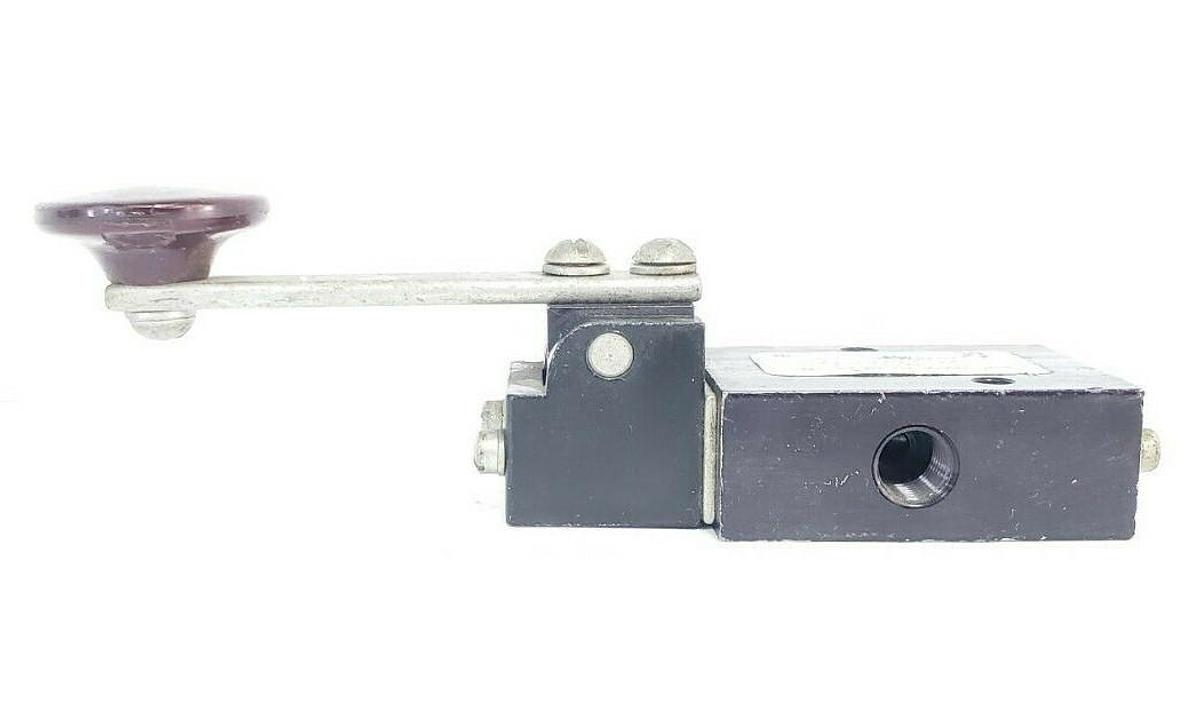 Used AIR-MITE 3-WAY SOLENOID VALVE WITH LEVER HANDLE