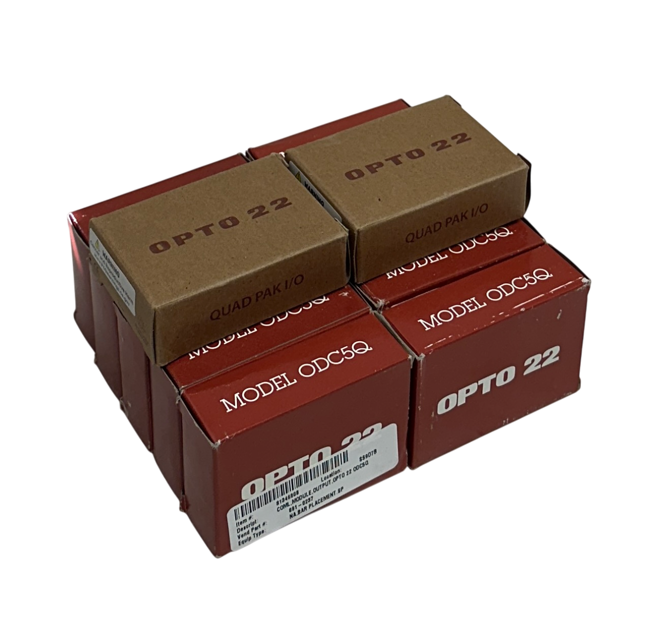Used 12 OPTO 22 ODC5Q Quad Pak 4-CHNL DIGITAL OUTPUT MODULES 5-60VDC RED NSMP