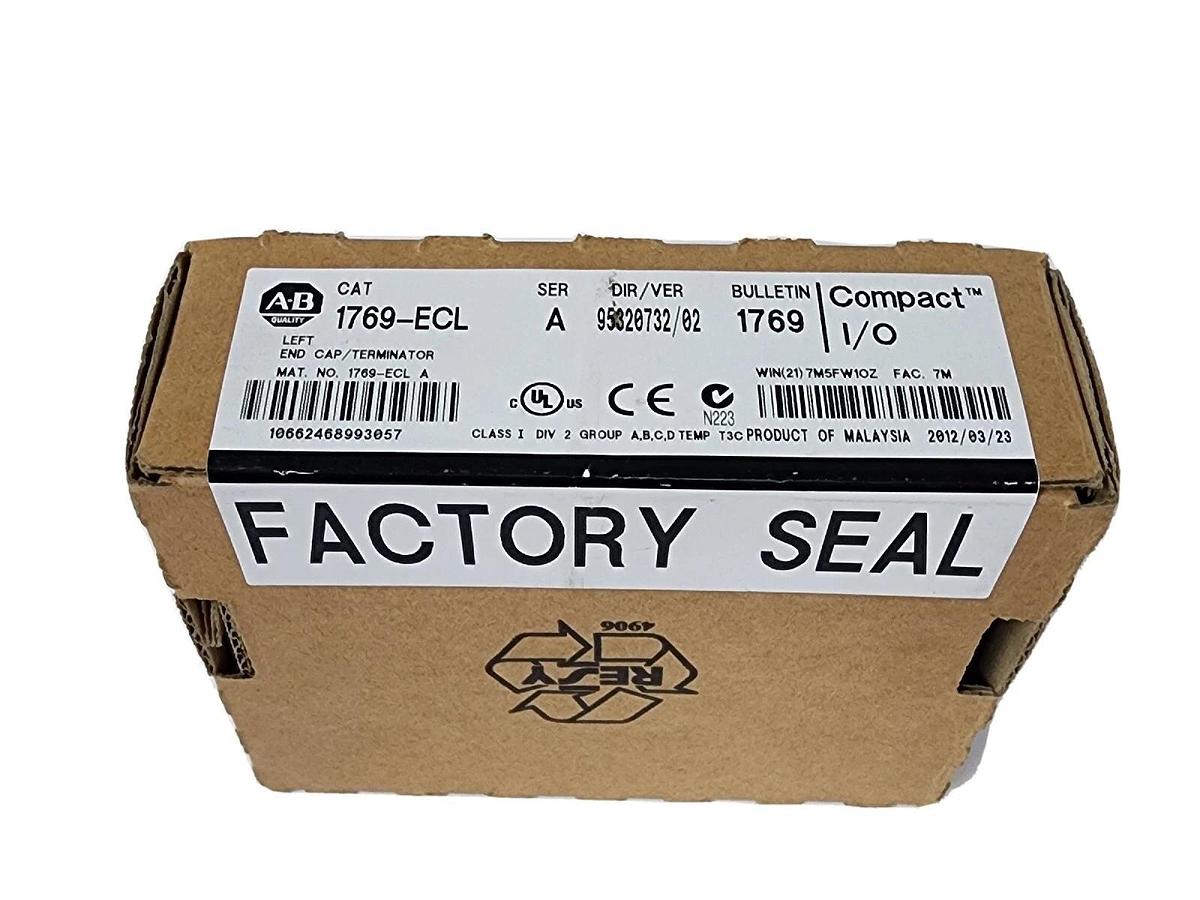 Used NEW SEALED ALLEN BRADLEY 1769-ECL SER. A LEFT END CAP / TERMINATOR