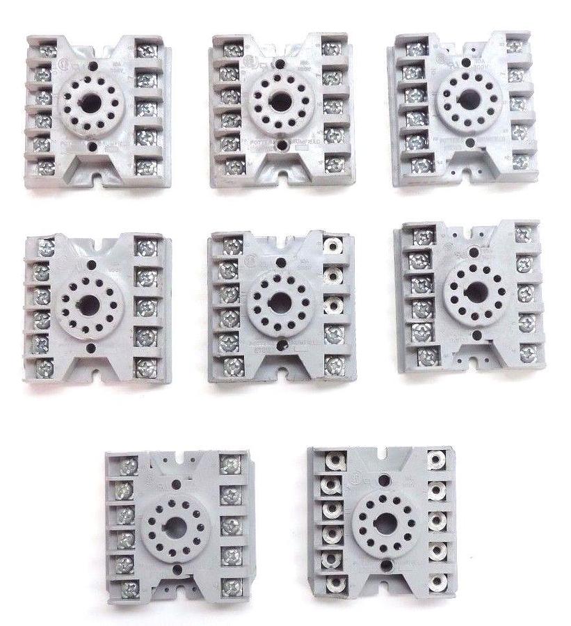 Used LOT OF 8 POTTER & BRUMFIELD 27E123 RELAY SOCKETS
