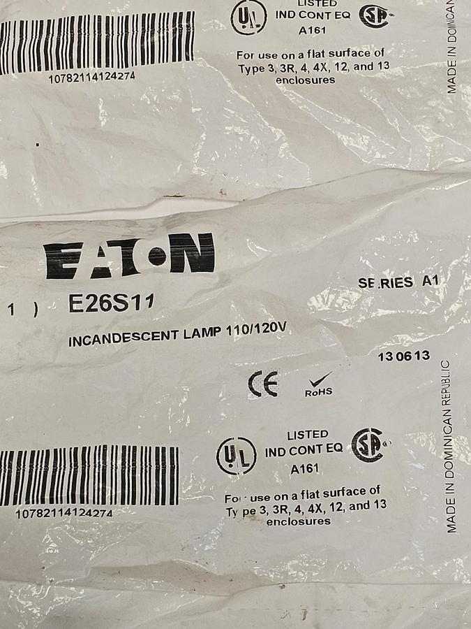 LOT OF 3 NEW EATON E26S11 INCANDESCENT LAMPS 110/120V SERIES A1