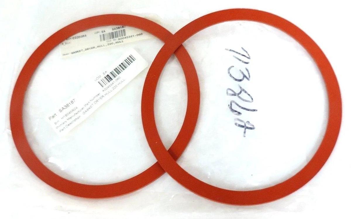 LOT OF 2 NEW GENERIC SA38187 GASKET, DRYER, HULL, 220, HULL, A0045341-060
