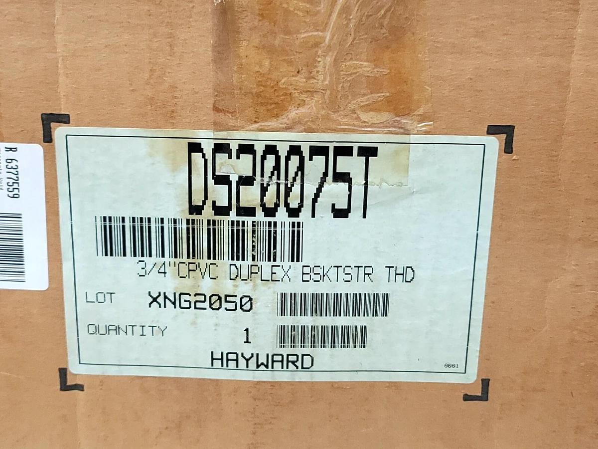 NEW HAYWARD DS20075-T 3/4'' PVC DUPLEX BASKET STRAINER DS20075T
