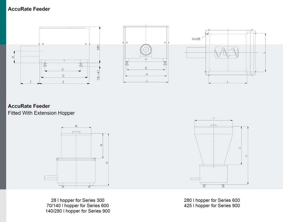 Schenck Process AccuRate Series 600 Feeder 70L Ext. Hopper-Fitted w/ PWM Control