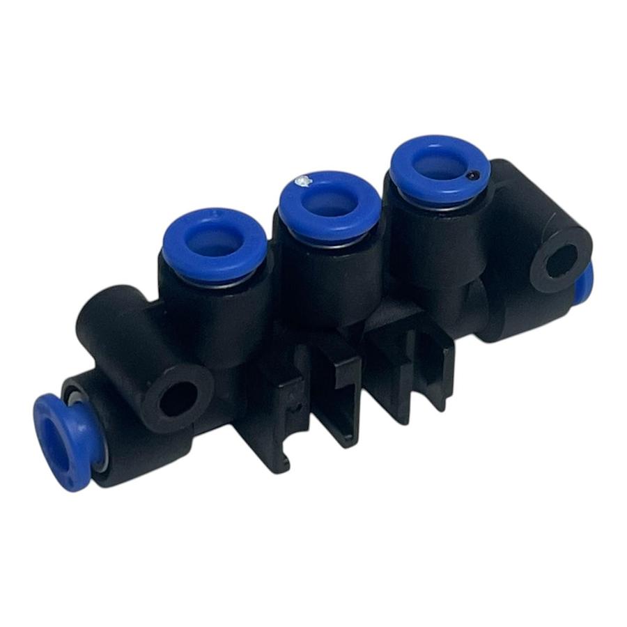 Used LOT OF 9 SMC KM16-06-06-3 Pneumatic Manifold 6mm One-Touch Fittings NEW