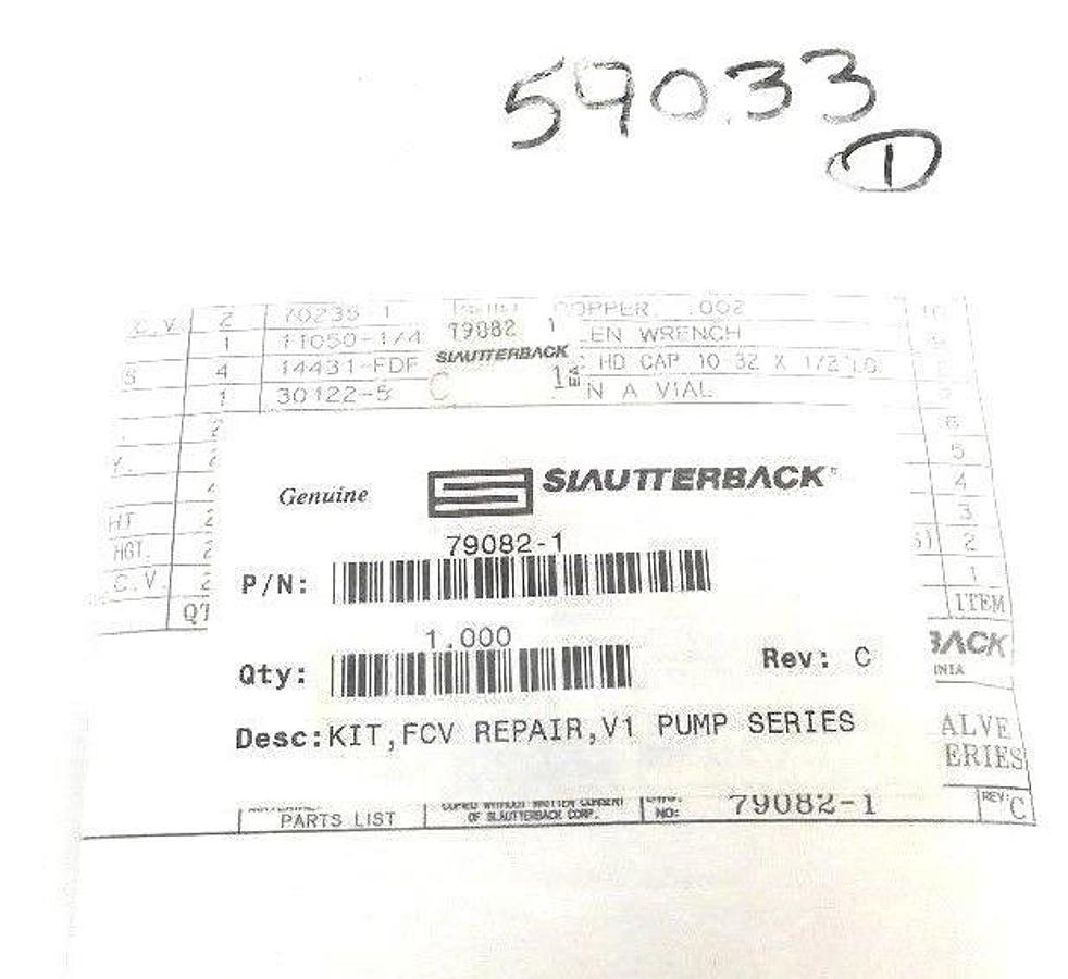 Used NEW SLAUTTERBACK 79082-1 KIT, FCV REPAIR, V1 PUMP SERIES REV. C