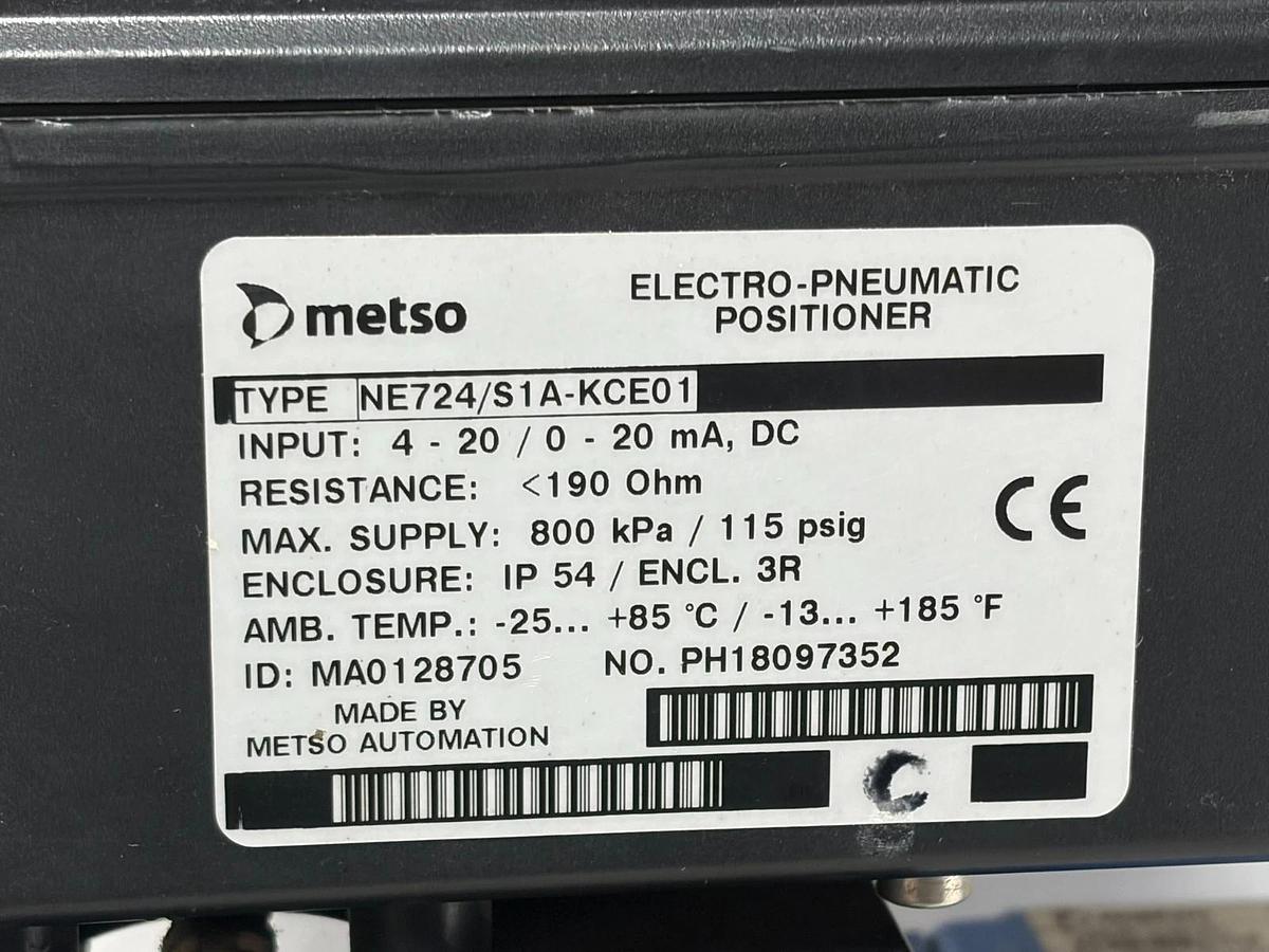 Metso Neles RAA050AS Ball Valve with B1JU8/35L Actuator and NE724 Positioner