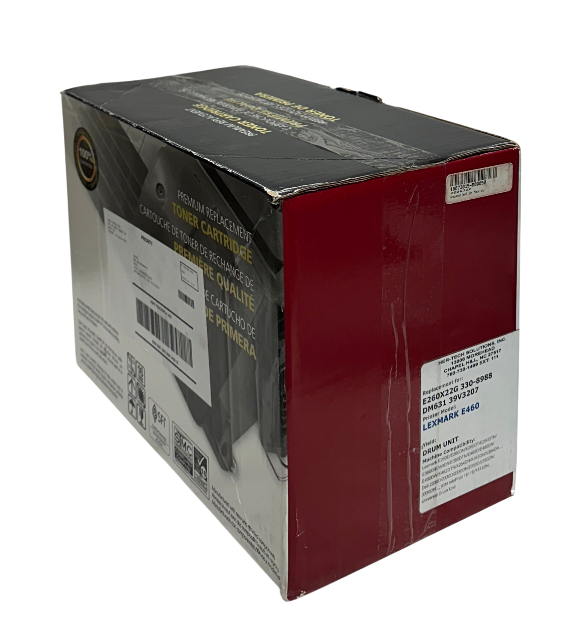 Used HER-TECH 200672P / E260X22G 330-8988 DM631 39V3207 LEXMARK E460 DRUM UNIT NSMP