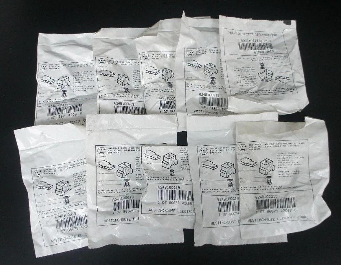 Used LOT OF 10 NEW CUTLER HAMMER 624B100G19 TERMINAL KITS (BAGS OF 3)