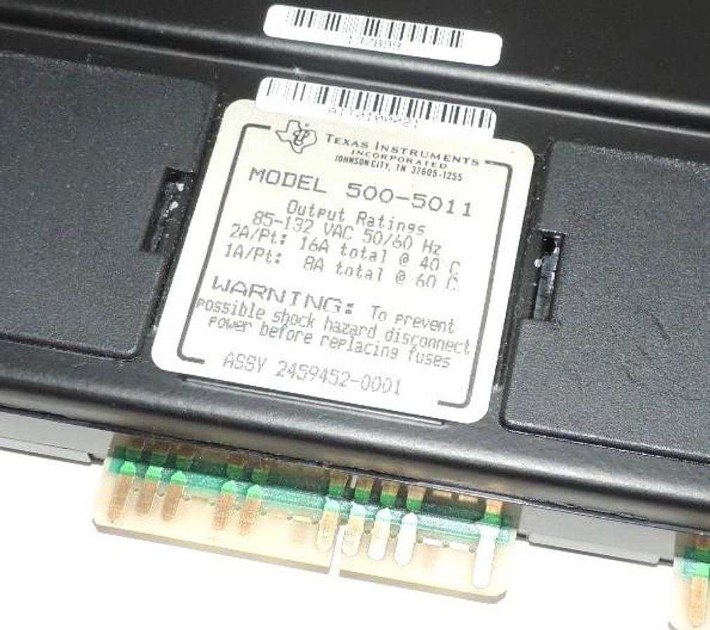 Used TEXAS INSTRUMENTS MODEL 500-5011 OUTPUT MODULE 5005011