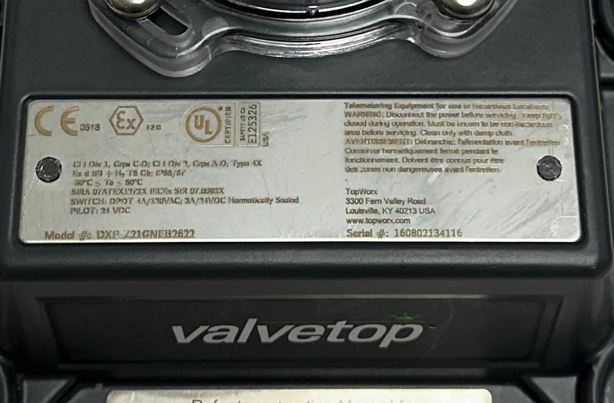 Used EMERSON TOPWORX DXP-Z21GNEB2622 DX-Series VALVETOP CONTROLLER DXP 24VDC NSMP