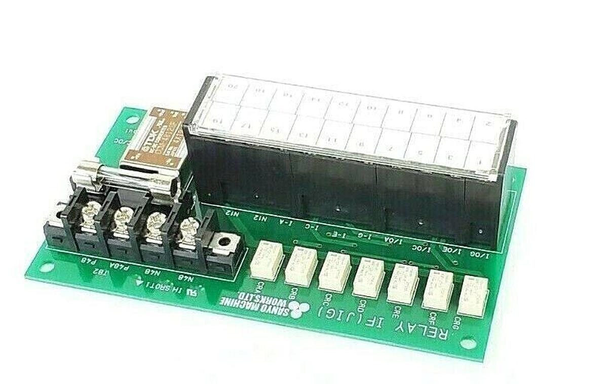 Used NEW SANYO MACHINE WORKS IH SR0T1 RELAY IF (JIG) BOARD (CCM-4812SF)