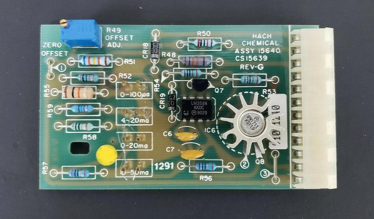 Used NIB HACH CHEMICAL ASSY: 15640-00 CURRENT OUTPUT BOARD CS15639  FS15639 15640