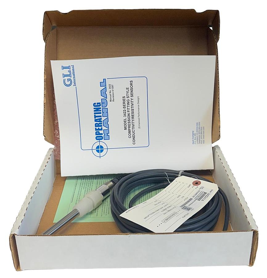 Used HACH 3422A1A CONTACTING CONDUCTIVITY SENSOR TITANIUM PROCESS ELECTRODE 6M NSMP