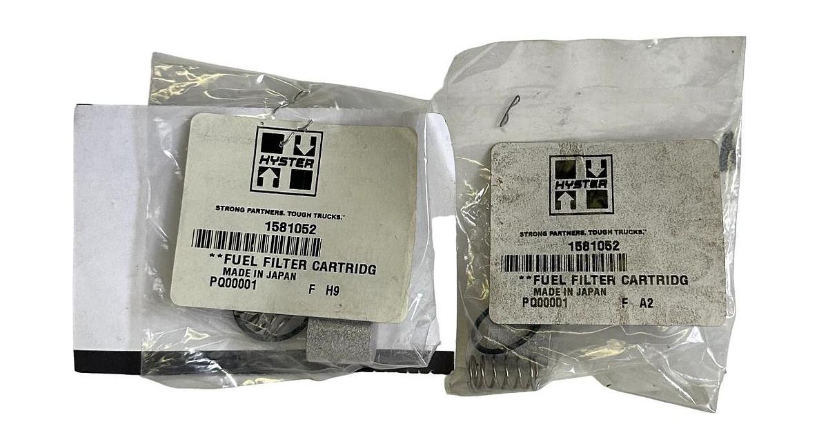 Used 2 NEW HYSTER 1581052 / HY1581052 OEM FUEL FILTER CARTRIDGE FOR FORKLIFT