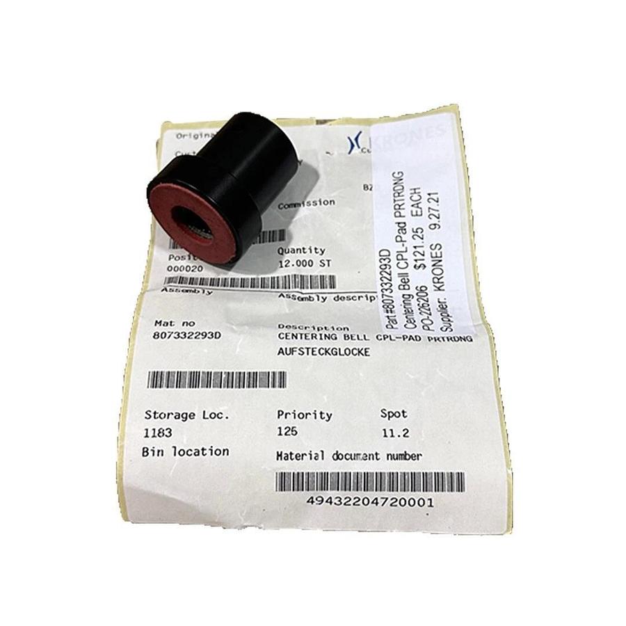 Used NEW KRONES 807332293D CENTERING BELL CPL-PAD PRTRDNG