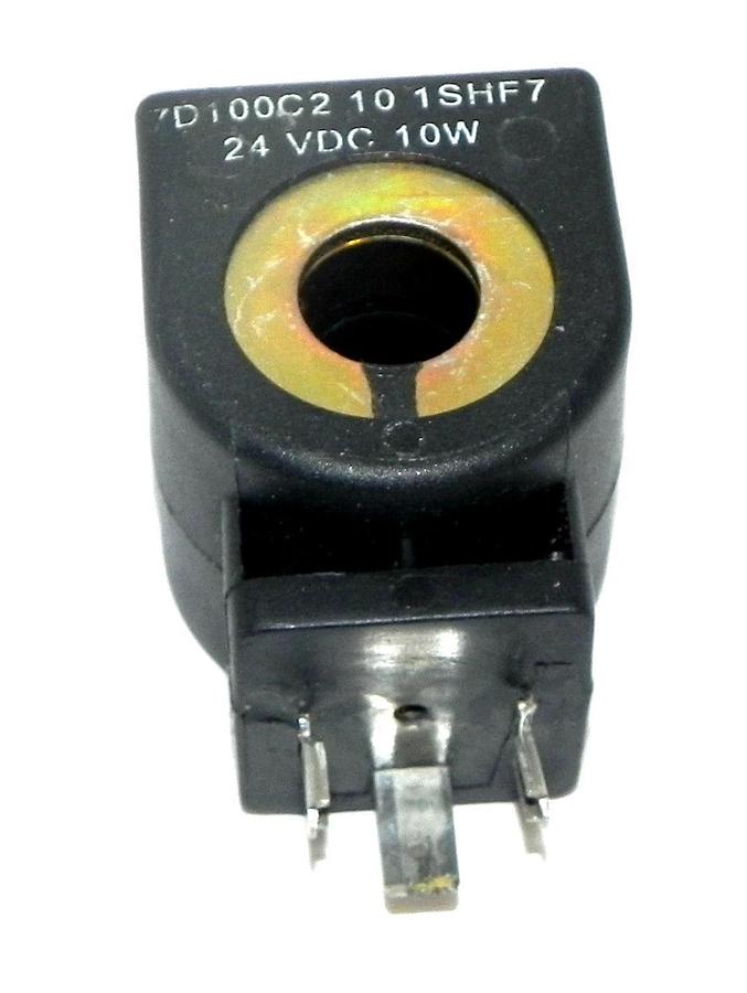 Used PARKER 7D100C2 10 1SHF7 SOLENOID COIL 24 VDC,10W, 7D100C2101SHF7